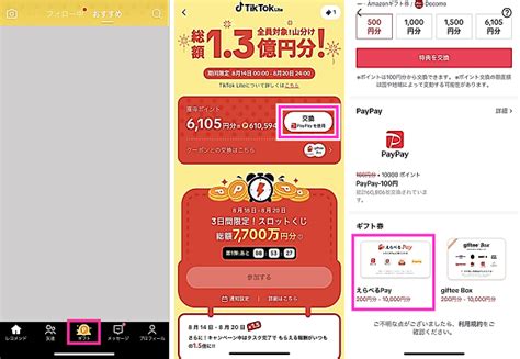 TikTok Liteポイント交換のやり方PayPayAmazonギフト券のチャージまで スマホサポートライン