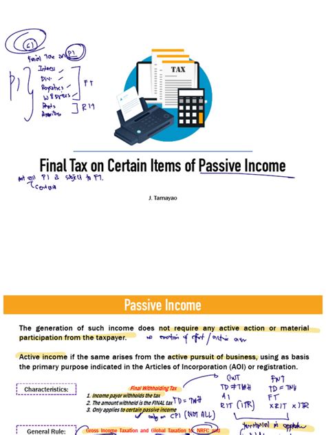 11 Final Tax Passive Income Lecture Transcript Pdf Services Economics Economies