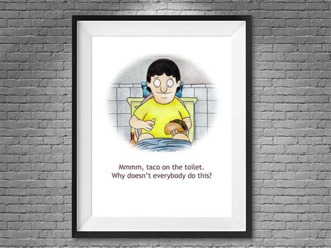 Bob's Burgers Gene Belcher Eating Tacos on the Toilet - Etsy Canada ...