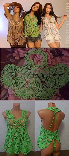 АНАНАСНОЕ МАК | Crochet clothes, Crochet ladies tops, Crochet top pattern