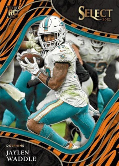 2021 Select Jaylen Waddle Tiger Stripe Rookie RC NFL Blitz Digital Card