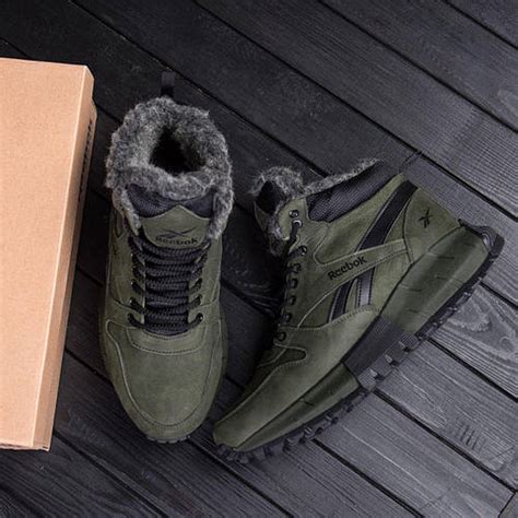 Мужские зимние высокие кроссовки Reebok, мужские утепленные теплые ...