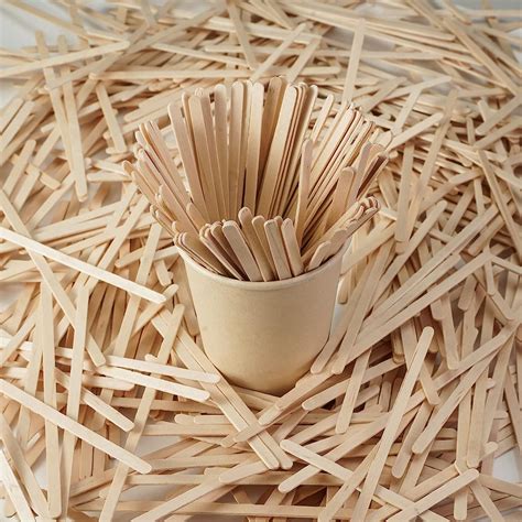 Amazon Klineus Pc Wooden Coffee Stirrers Biodegradable