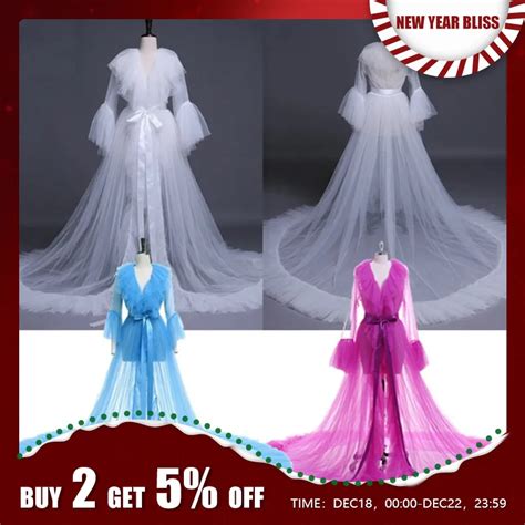 Robe De Nuit Longue En Tulle Pour Femme Robe De Nuit Sexy Dentelle De Plumes Lingerie