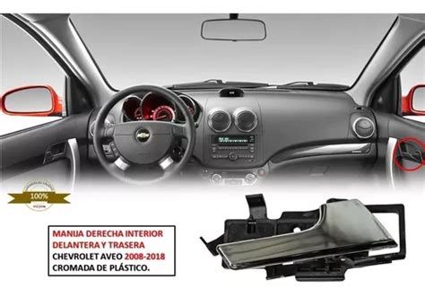 Manija Cromada Derecha Interior Chevrolet Aveo Env O Gratis