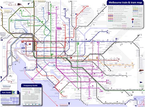 Melbourne train and tram map - Ontheworldmap.com