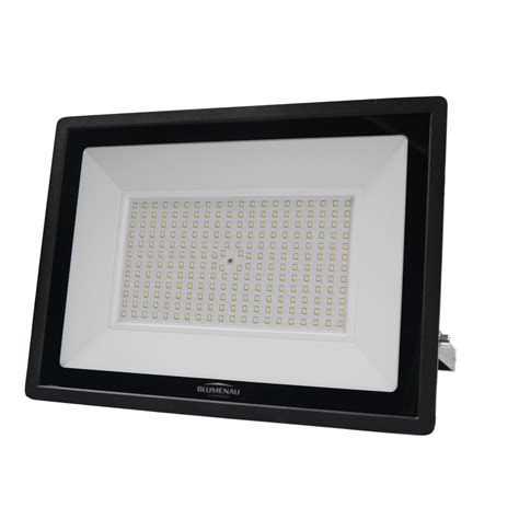 Refletor LED Tech Alumíni 200W 3 000K Preto Blumenau Iluminação