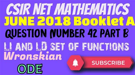 Csir Net Math Question No June Part B Net June Math Qn