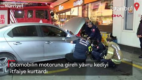 Otomobilin motoruna giren yavru kediyi itfaiye kurtardı Dailymotion Video