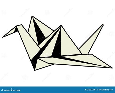 Origami crane japanese art stock vector. Illustration of decoration ...