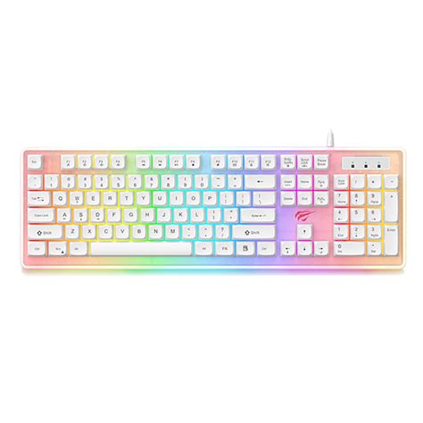 Havit KBK876L RGB Mechnical Keyboard – White - Matsuda