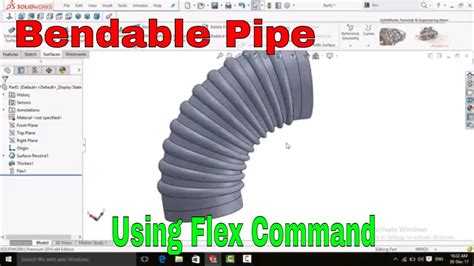 SolidWorks Tutorial Bendable Pipe Design YouTube