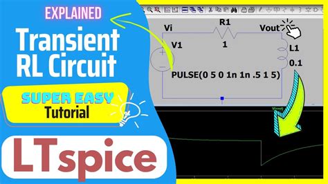 LTspice Tutorial Simulation Of RL Circuit Transient Analysis Easy