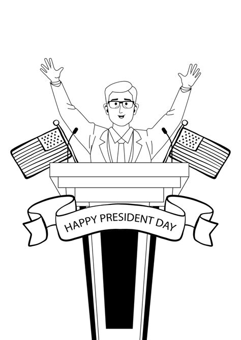 Free Presidents Day Drawing Template Edit Online And Download