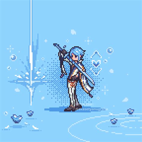 Genshin Impact Pixel Art Wallpaper