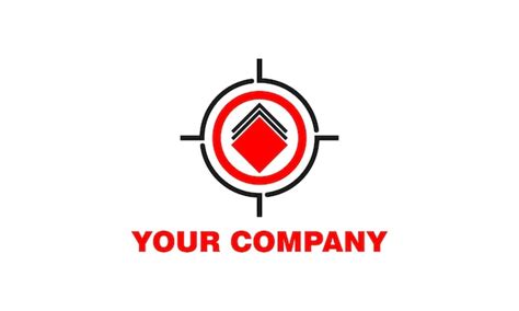 Un Logo Para Tu Empresa Con Un Color Rojo Y Negro Vector Premium