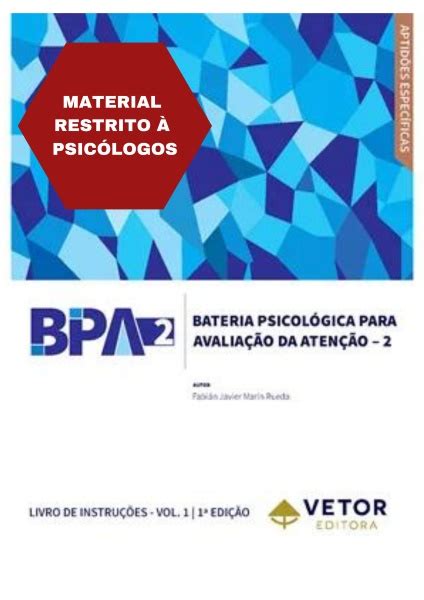 Bpa Crivo Aten O Dividida Comtato Testes Psicol Gicos E Livros