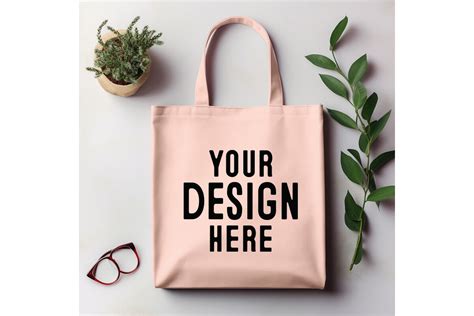 Natural Canvas Pink Tote Bag Mockup Graphic By Bestmockupstore · Creative Fabrica