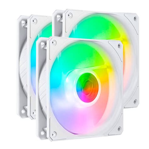 Kit De Ventiladores Cooler Master Sickleflow Argb In Blancos