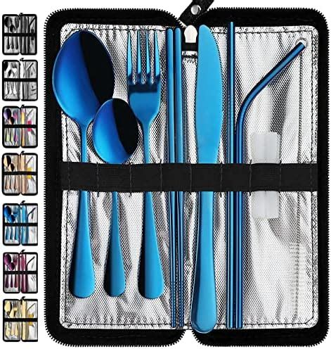 Portable Travel Utensils Reusable Silverware With Case For Fixing