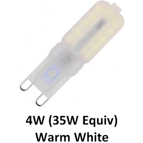 Warm White 4W G9 35W Halogen Equiv Dimmable LED Capsule Light Bulb