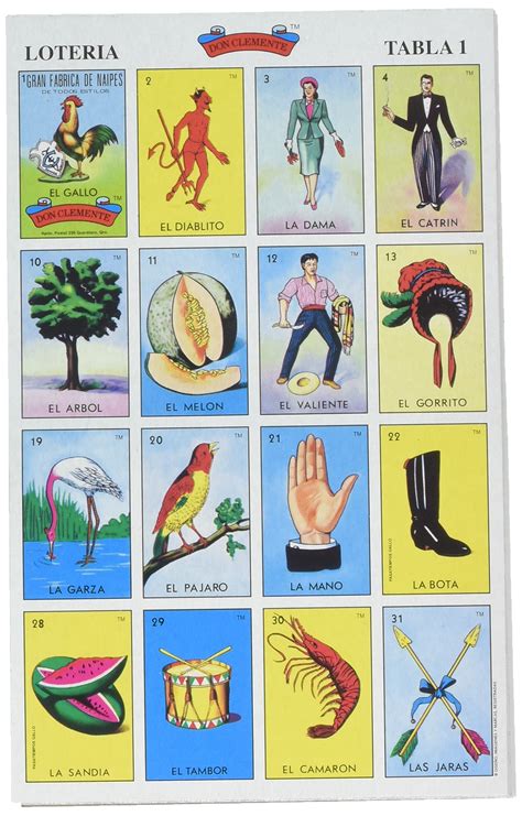 Mexican Bingo Cards Loteria Printable