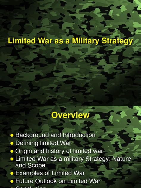 Limited War Presentation | Total War | Military Strategy