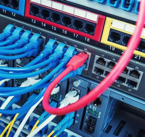 Network Switch And Ethernet Cables Stock Photo Image Of Business