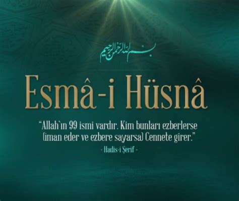 Esma L H Sna Okunu U Ve Anlam Allah N Smi Ve Allah N