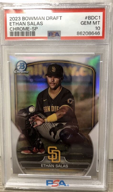 2023 Bowman Chrome Draft Refractor Ethan Salas SP BDC 1 PSA 10 EBay