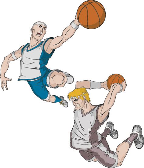 Basketball cartoon characters vector Free Vector / 4Vector