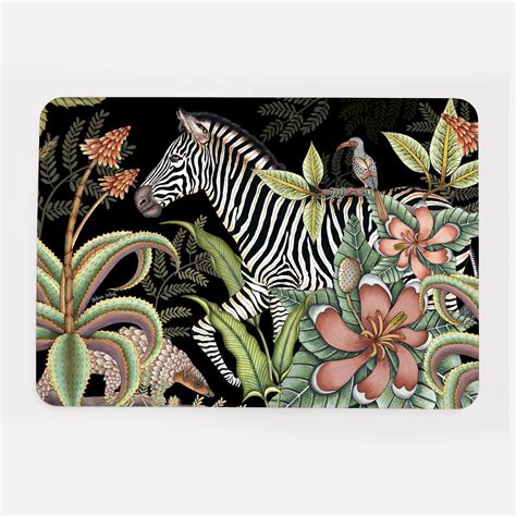 Ardmore Night Zebra Stripe Placemats Elegant Table Décor Ardmore Design