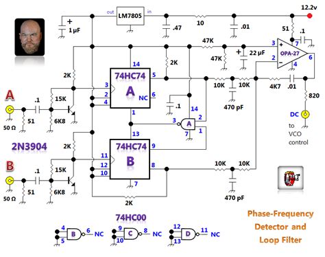 Phase Frequency Detector And Loop Filter Measuring And Test Circuit Circuit Diagram