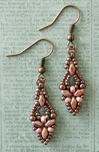 Linda S Crafty Inspirations Free Beading Pattern Elinor Earrings