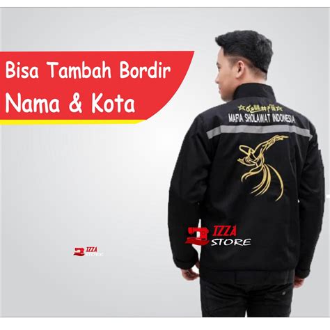 Jual BISA COD JAKET MAJLIS MAFIA SHOLAWAT BORDIR NAMA PROMO JAKET