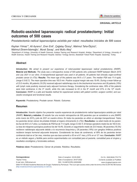 Pdf Comparison Of Early Urinary Continence Oncological Outcomes And