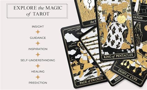 Amazon Wyspell Classic Tarot Cards With Guide Book Gold Tarot