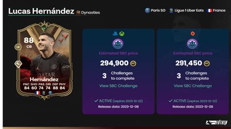 Lucas Hernandez Fc 24 How To Complete The Ultimate Dynasties Sbc