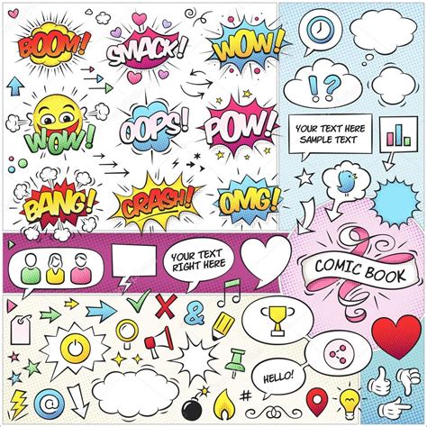 Comic Book Elements Vector Pack Stock Vector Image By ©cajoer 65999229