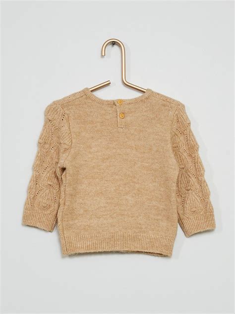 Pull en maille ajourée BEIGE Kiabi 10 00