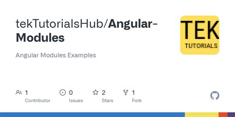 Github Tektutorialshub Angular Modules Angular Modules Examples