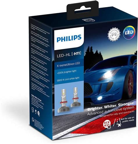Philips 11362XUX2 X-tremeUltinon LED ampoule de phare automobile (H11 ...