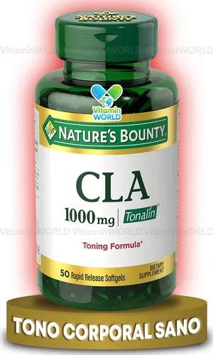 Natures Bounty Cla 1000mg 50 Softgels Tonalin Meses Sin Intereses