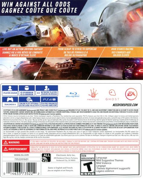 Need For Speed Payback Cover Or Packaging Material MobyGames