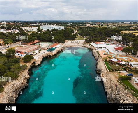 Aerial Cala Blanca beach on Menorca, Spain Stock Photo - Alamy