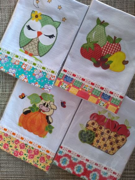 Kit Panos De Prato Patchwork Passa Fita Elo