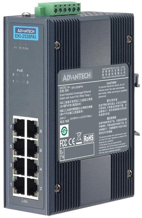 EKI-2528PAI-AE: неуправляемый коммутатор (Advantech) | ТА