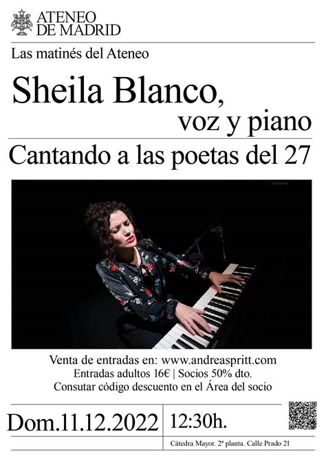 Las Matin S Del Ateneo Sheila Blanco Voz Y Piano Cantando A Las