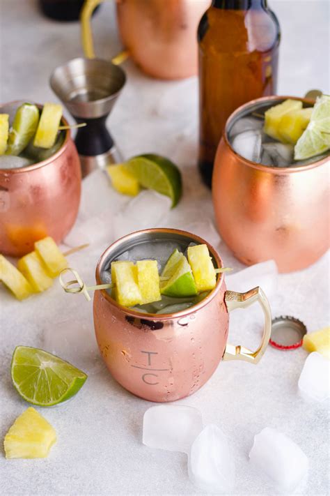 Tropical Pineapple Moscow Mules A Life Delicious