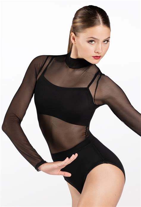 Long Sleeve Mesh Leotard Balera™